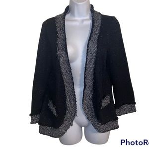 Peter Nygard Black metallic Cardigan M